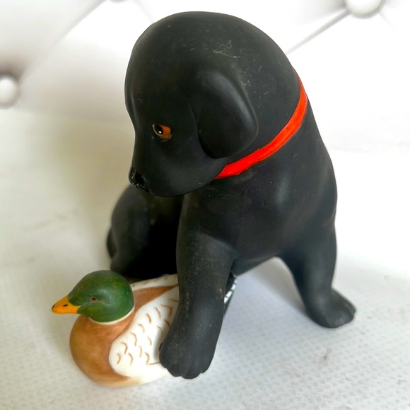 Francklin Mint 1987 Labrador Retriever Ceramic Figurine - Picture 1 of 5
